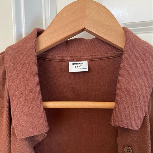 Aritzia Sunday Best Collared Audio Top - Picture 5 of 5